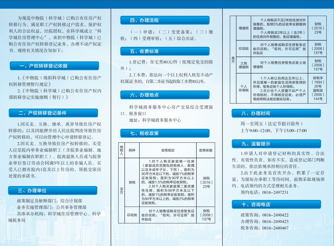 科学城已购公有住房产权内部转移登记办事指南(图2)