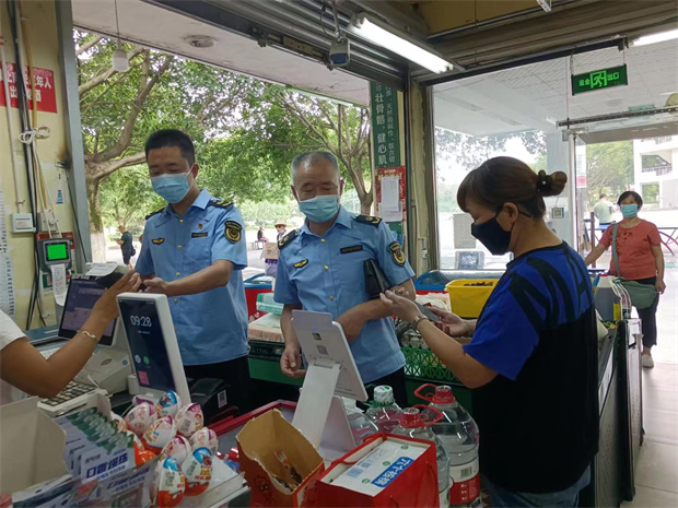 集中年休假期间科学城市场监管局开展疫情防控督查工作(图4)