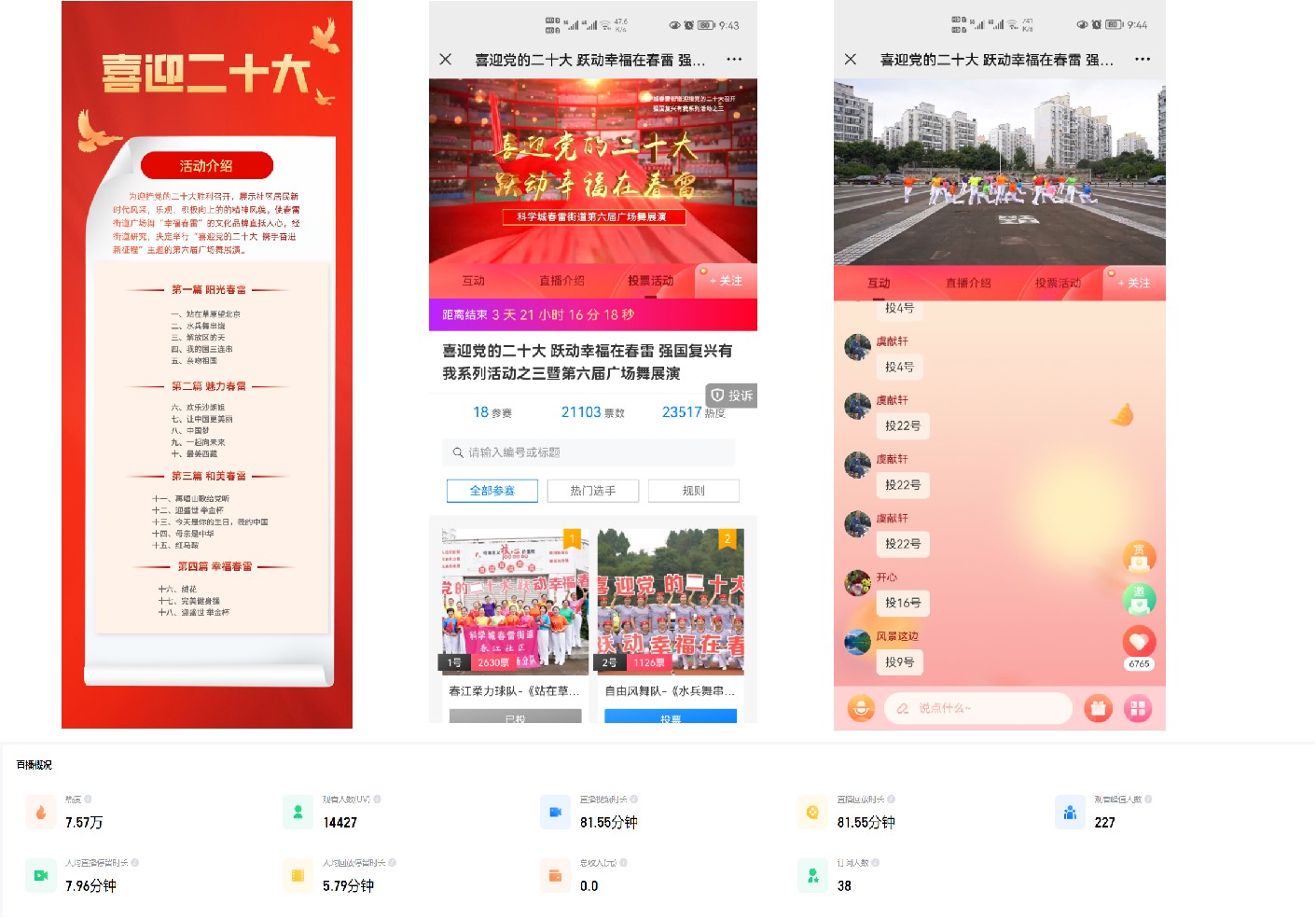 迎接党的二十大胜利召开 “强国复兴有我”系列活动之三第六届广场舞展演(图1) 迎接党的二十大胜利召开 “强国复兴有我”系列活动之三第六届广场舞展演(图1)